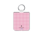 クリアケース［ Houndstooth Pattern Pink with LANVIN en Bleu logo- ランバン 千鳥格子柄 ピンク ］