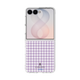 クリアケース［ Houndstooth Pattern Purple -with LANVIN en Bleu logo ランバン 千鳥格子柄 パープル ］