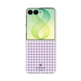 クリアケース［ Houndstooth Pattern Purple -with LANVIN en Bleu logo ランバン 千鳥格子柄 パープル ］
