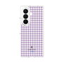 クリアケース［ Houndstooth Pattern Purple -with LANVIN en Bleu logo ランバン 千鳥格子柄 パープル ］