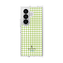 クリアケース［ Houndstooth Pattern Green with LANVIN en Bleu logo- ランバン 千鳥格子柄 グリーン ］