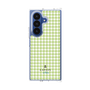 クリアケース［ Houndstooth Pattern Green with LANVIN en Bleu logo- ランバン 千鳥格子柄 グリーン ］