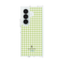 クリアケース［ Houndstooth Pattern Green with LANVIN en Bleu logo- ランバン 千鳥格子柄 グリーン ］