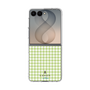 クリアケース［ Houndstooth Pattern Green with LANVIN en Bleu logo- ランバン 千鳥格子柄 グリーン ］