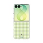 クリアケース［ Houndstooth Pattern Green with LANVIN en Bleu logo- ランバン 千鳥格子柄 グリーン ］