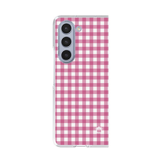 クリアケース［ Checkered Pink - ギンガムチェック ピンク ］