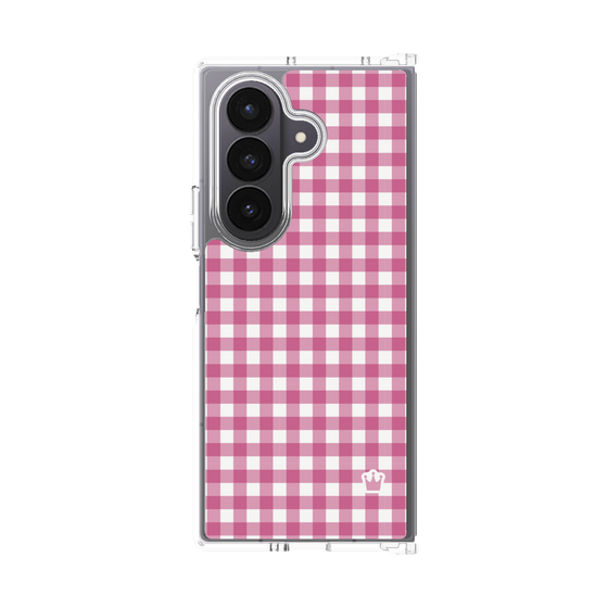 クリアケース［ Checkered Pink - ギンガムチェック ピンク ］