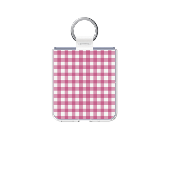 クリアケース［ Checkered Pink - ギンガムチェック ピンク ］