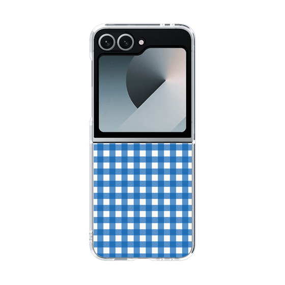 クリアケース［ Checkered Blue - ギンガムチェック ブルー ］