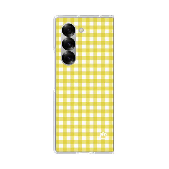 クリアケース［ Checkered Yellow - ギンガムチェック イエロー ］