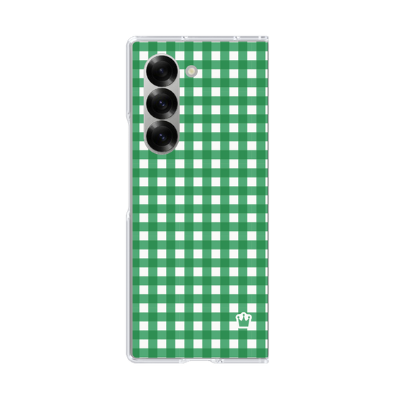 クリアケース［ Checkered Green - ギンガムチェック グリーン ］