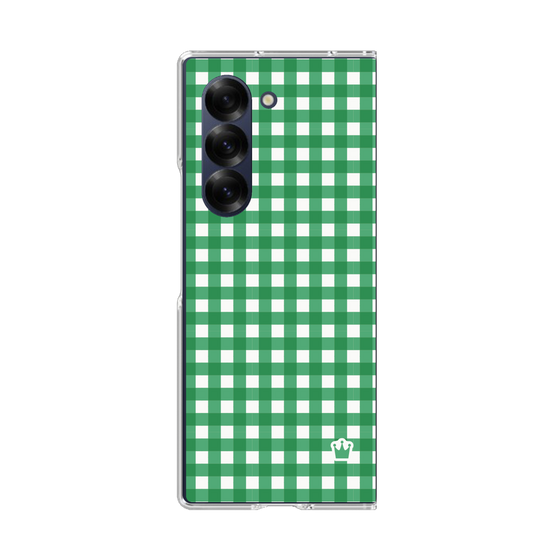 クリアケース［ Checkered Green - ギンガムチェック グリーン ］