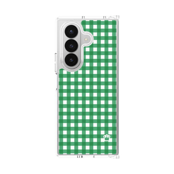 クリアケース［ Checkered Green - ギンガムチェック グリーン ］