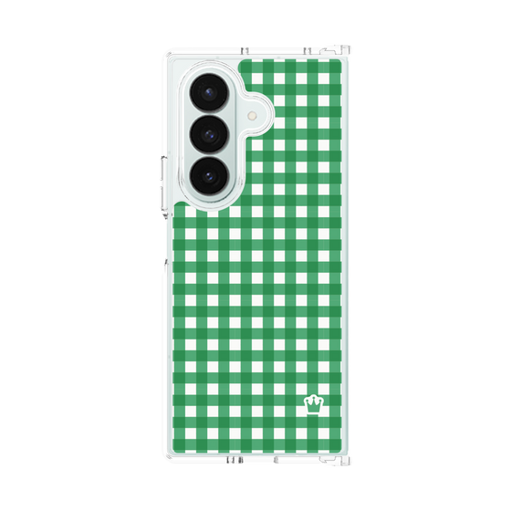 クリアケース［ Checkered Green - ギンガムチェック グリーン ］