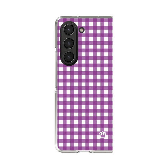 クリアケース［ Checkered Purple - ギンガムチェック パープル ］