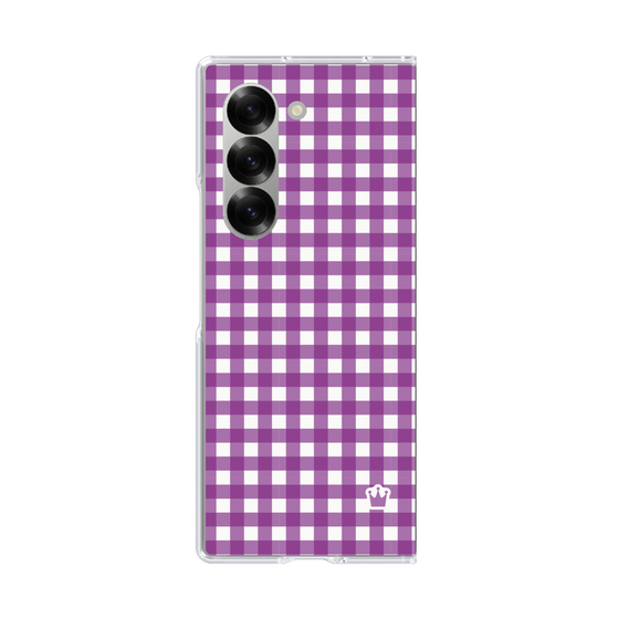 クリアケース［ Checkered Purple - ギンガムチェック パープル ］