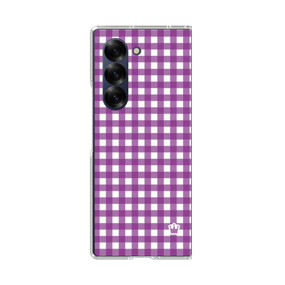 クリアケース［ Checkered Purple - ギンガムチェック パープル ］