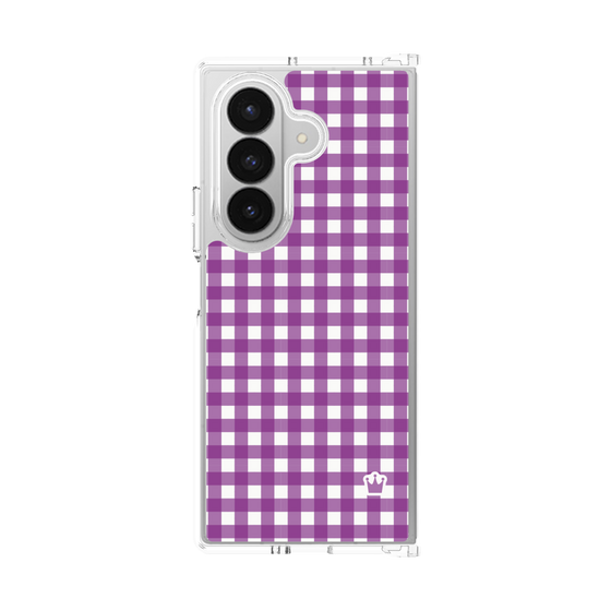 クリアケース［ Checkered Purple - ギンガムチェック パープル ］
