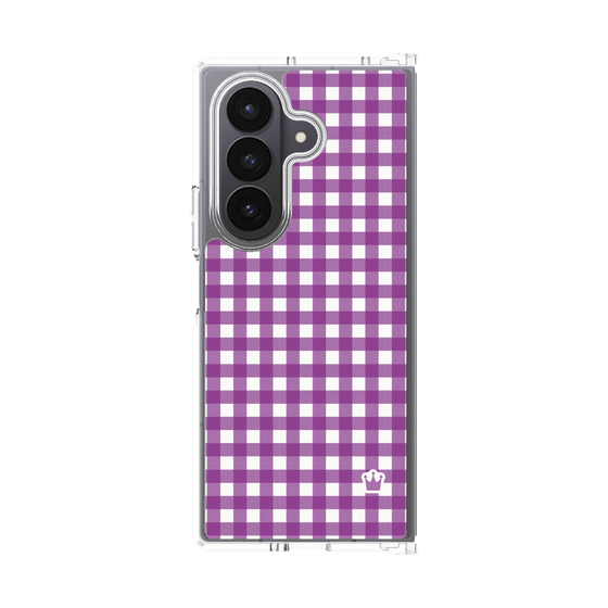 クリアケース［ Checkered Purple - ギンガムチェック パープル ］