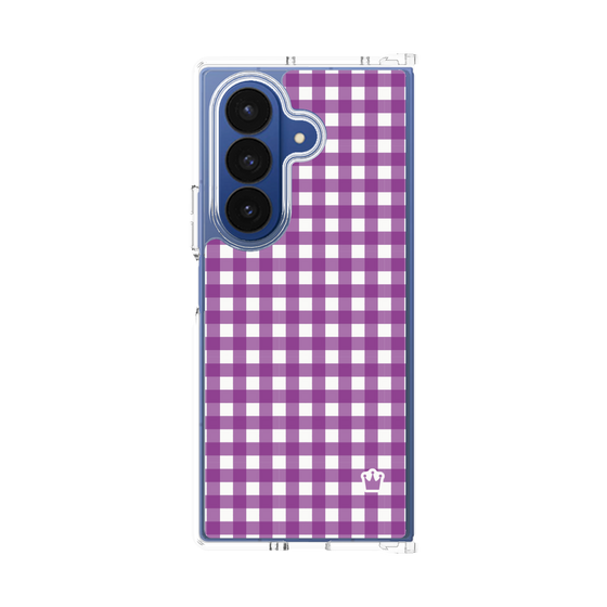 クリアケース［ Checkered Purple - ギンガムチェック パープル ］