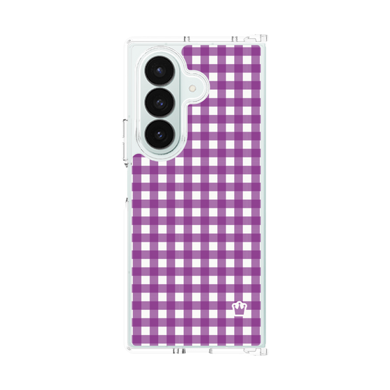クリアケース［ Checkered Purple - ギンガムチェック パープル ］