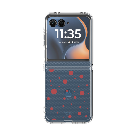 クリアケース［ Dippin dots Red - ディッピンドッツ レッド ］