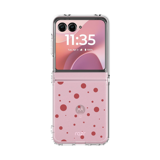 クリアケース［ Dippin dots Red - ディッピンドッツ レッド ］