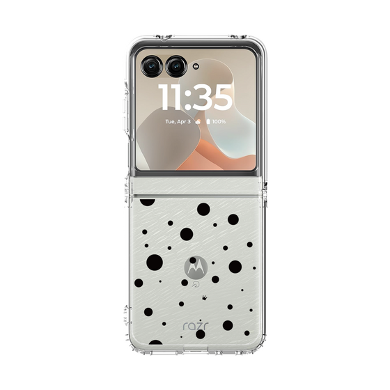 クリアケース［ Dippin dots Black - ディッピンドッツ ブラック ］