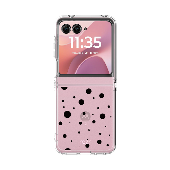 クリアケース［ Dippin dots Black - ディッピンドッツ ブラック ］