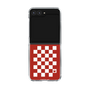 クリアケース［ Racing checkered flag Red - レーシングチェッカーフラッグ レッド ］