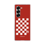 クリアケース［ Racing checkered flag Red - レーシングチェッカーフラッグ レッド ］