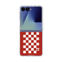 クリアケース［ Racing checkered flag Red - レーシングチェッカーフラッグ レッド ］