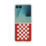 クリアケース［ Racing checkered flag Red - レーシングチェッカーフラッグ レッド ］