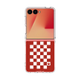 クリアケース［ Racing checkered flag Red - レーシングチェッカーフラッグ レッド ］