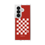クリアケース［ Racing checkered flag Red - レーシングチェッカーフラッグ レッド ］