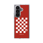 クリアケース［ Racing checkered flag Red - レーシングチェッカーフラッグ レッド ］