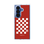 クリアケース［ Racing checkered flag Red - レーシングチェッカーフラッグ レッド ］