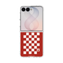 クリアケース［ Racing checkered flag Red - レーシングチェッカーフラッグ レッド ］
