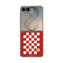 クリアケース［ Racing checkered flag Red - レーシングチェッカーフラッグ レッド ］