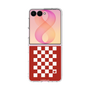 クリアケース［ Racing checkered flag Red - レーシングチェッカーフラッグ レッド ］