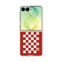 クリアケース［ Racing checkered flag Red - レーシングチェッカーフラッグ レッド ］