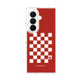 クリアケース［ Racing checkered flag Red - レーシングチェッカーフラッグ レッド ］