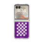 クリアケース［ Racing checkered flag Purple - レーシングチェッカーフラッグ パープル ］