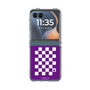 クリアケース［ Racing checkered flag Purple - レーシングチェッカーフラッグ パープル ］