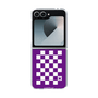 クリアケース［ Racing checkered flag Purple - レーシングチェッカーフラッグ パープル ］