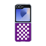 クリアケース［ Racing checkered flag Purple - レーシングチェッカーフラッグ パープル ］