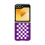 クリアケース［ Racing checkered flag Purple - レーシングチェッカーフラッグ パープル ］