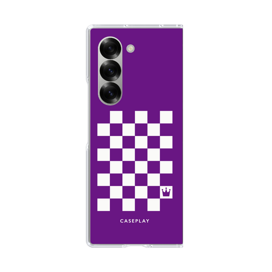 クリアケース［ Racing checkered flag Purple - レーシングチェッカーフラッグ パープル ］