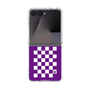 クリアケース［ Racing checkered flag Purple - レーシングチェッカーフラッグ パープル ］
