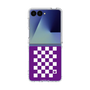 クリアケース［ Racing checkered flag Purple - レーシングチェッカーフラッグ パープル ］